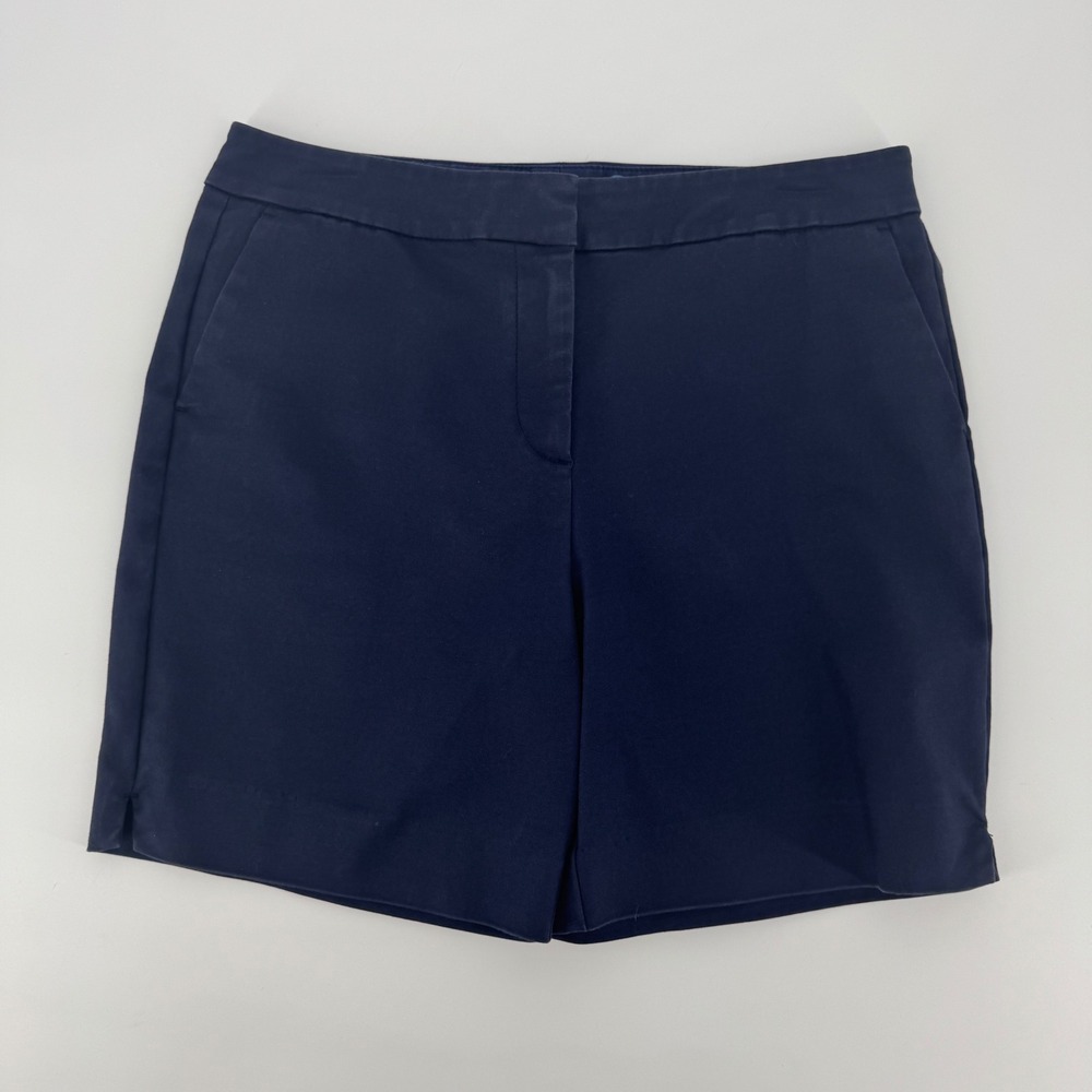 Boden Richmond Navy Blue Tailored Chino Shorts Womens Size 6 6 Inch Inseam